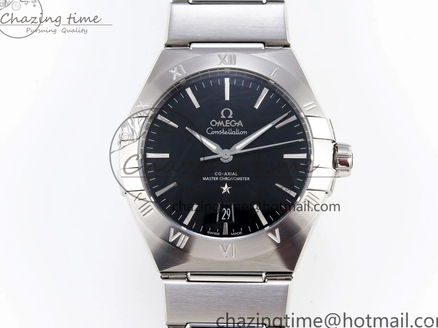0122 Snug Constellation 39mm SS ASWF 1:1 Best Edition Black Dial on SS Bracelet A 7771